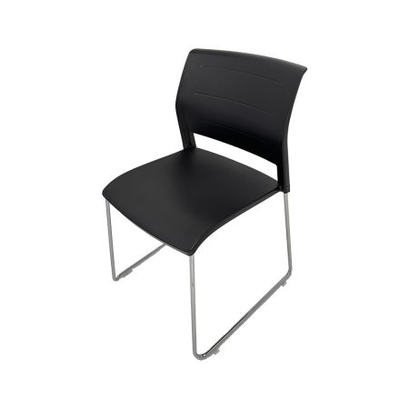 Black Poly Cafe Chair 11