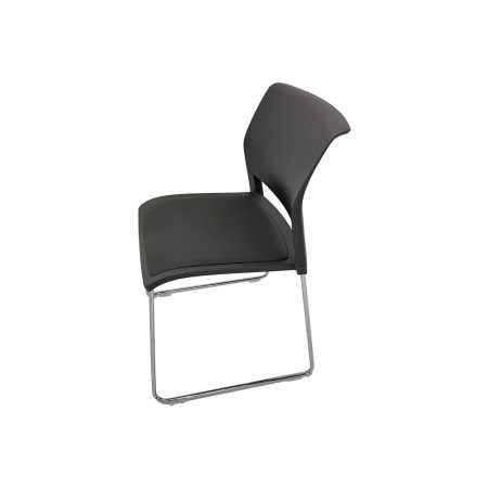 Gray Cafe Chair with Padded Seat 5