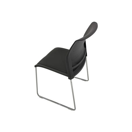 Gray Cafe Chair with Padded Seat 6