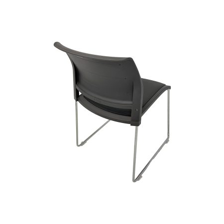 Gray Cafe Chair with Padded Seat 8