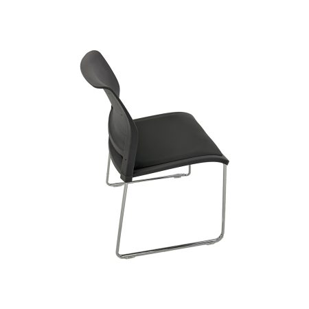 Gray Cafe Chair with Padded Seat 9