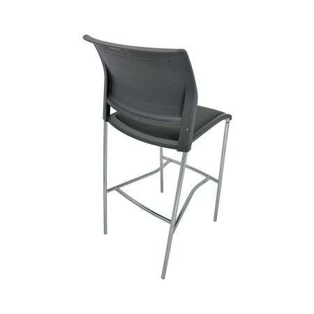 Gray Cafe Stool with Padded Seat 5