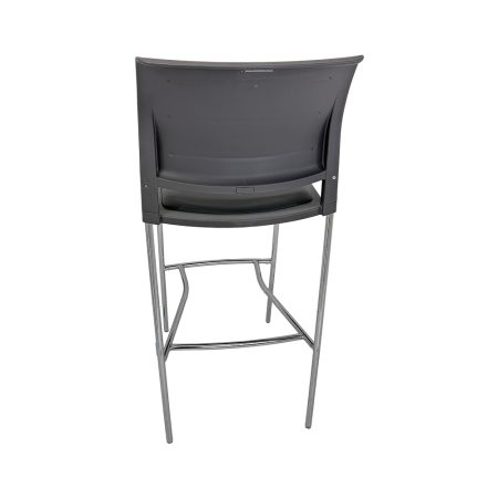 Gray Cafe Stool with Padded Seat 6