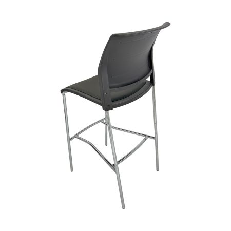 Gray Cafe Stool with Padded Seat 7