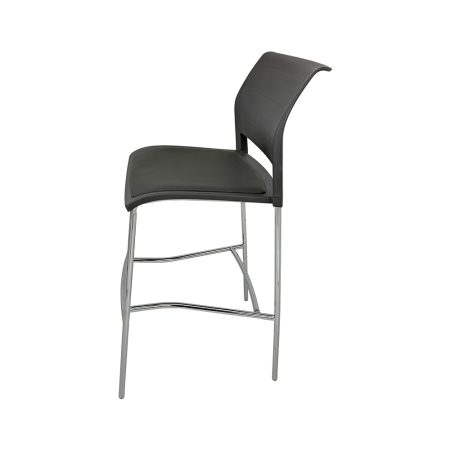 Gray Cafe Stool with Padded Seat 9