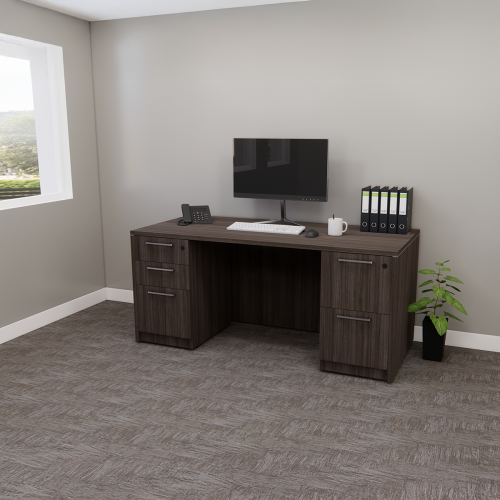 Skyline Straight Desk with BBF and FF Storage Options - 1200x1200px